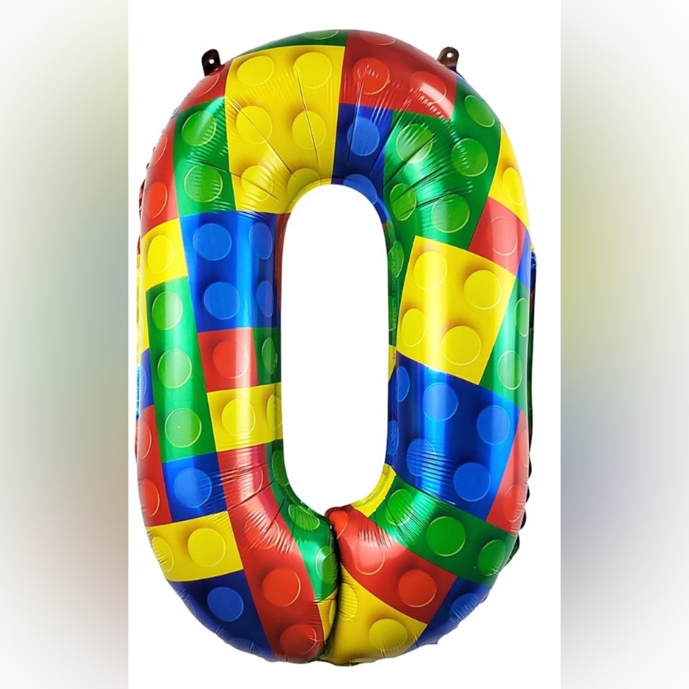 32 Inch Building Block Number 0 Balloon